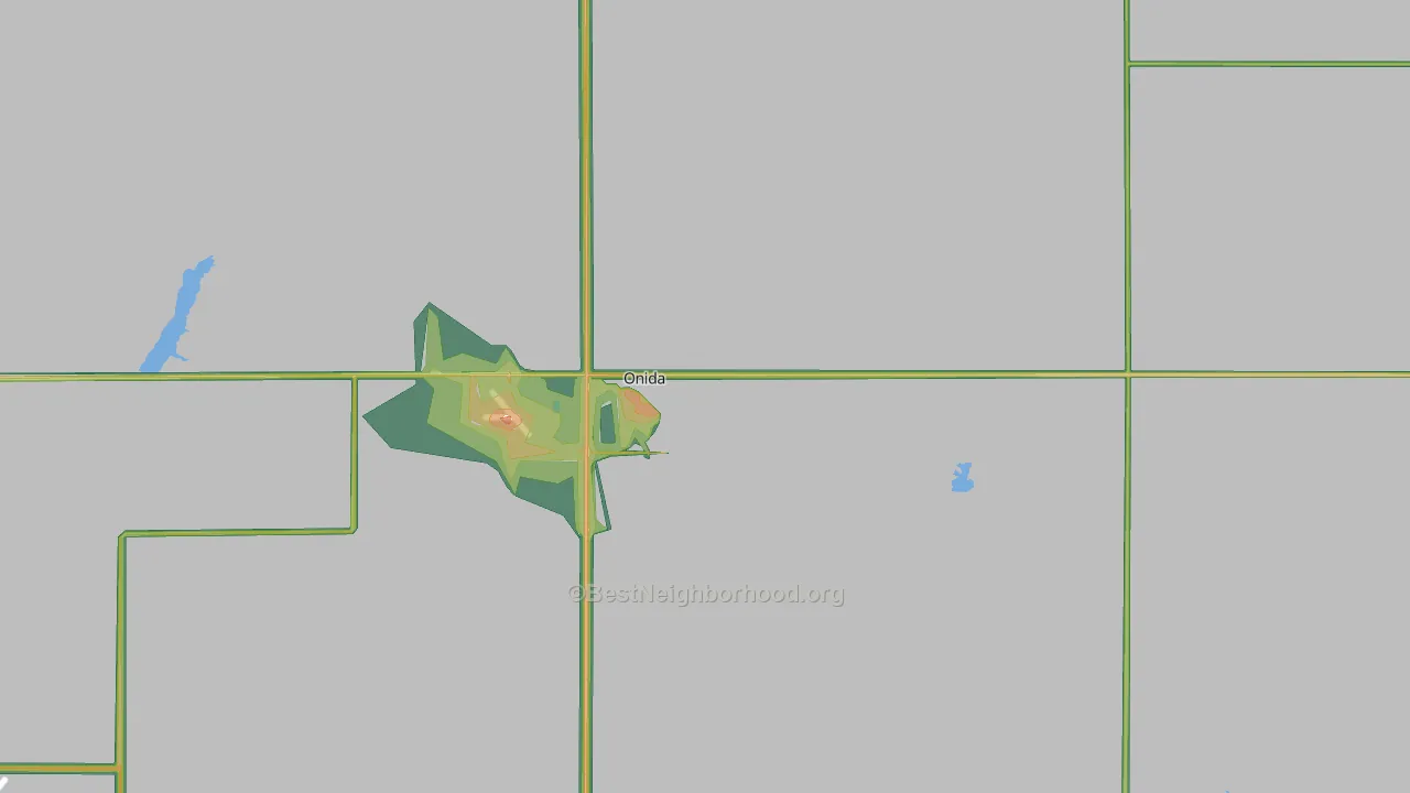 Onida, SD Map of Noise Levels in Onida