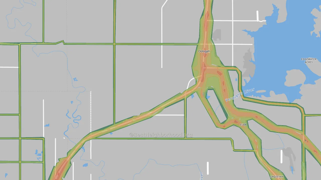 Oologah, OK Map of Noise Levels in Oologah
