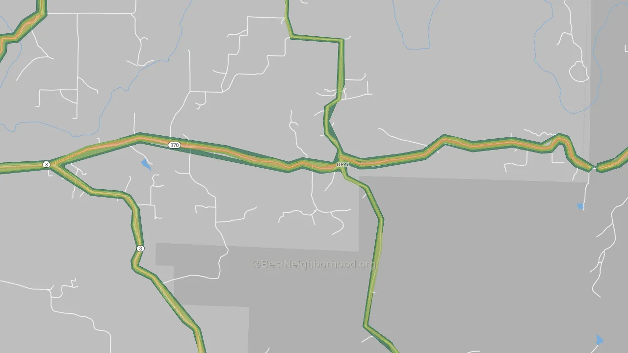 Opal, AR Map of Noise Levels in Opal