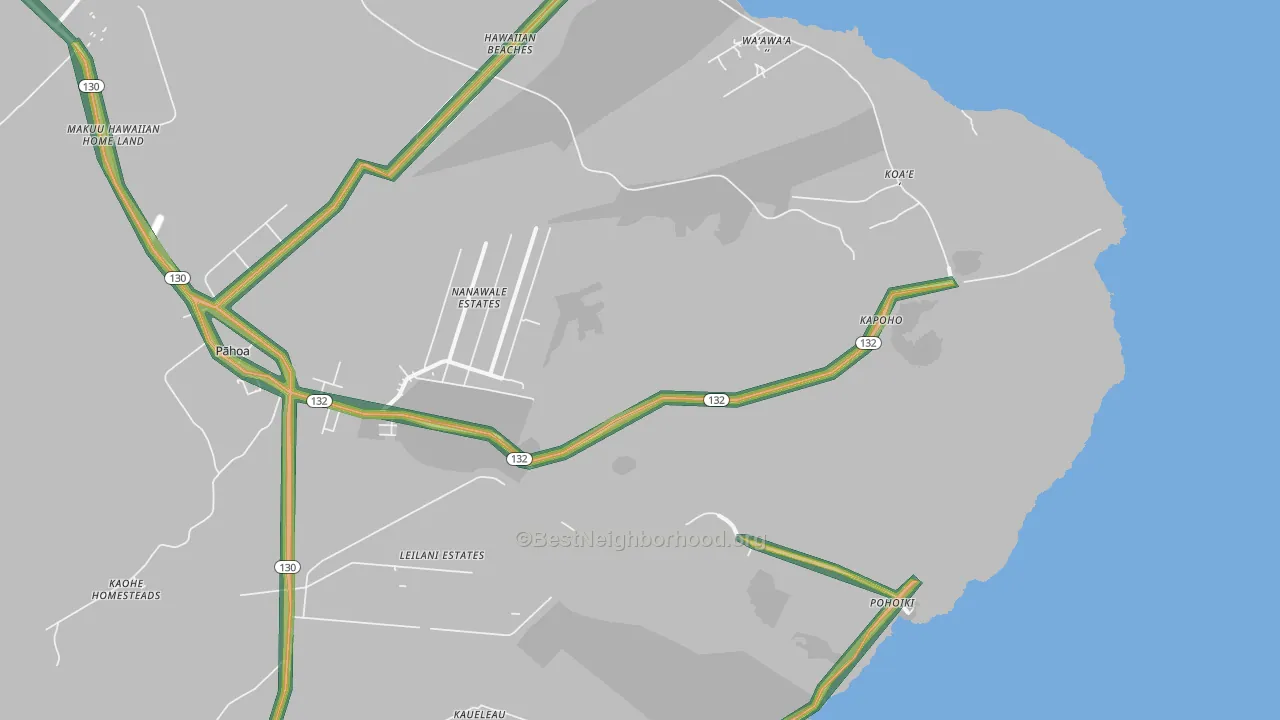 Opihikao, HI Map of Noise Levels in Opihikao