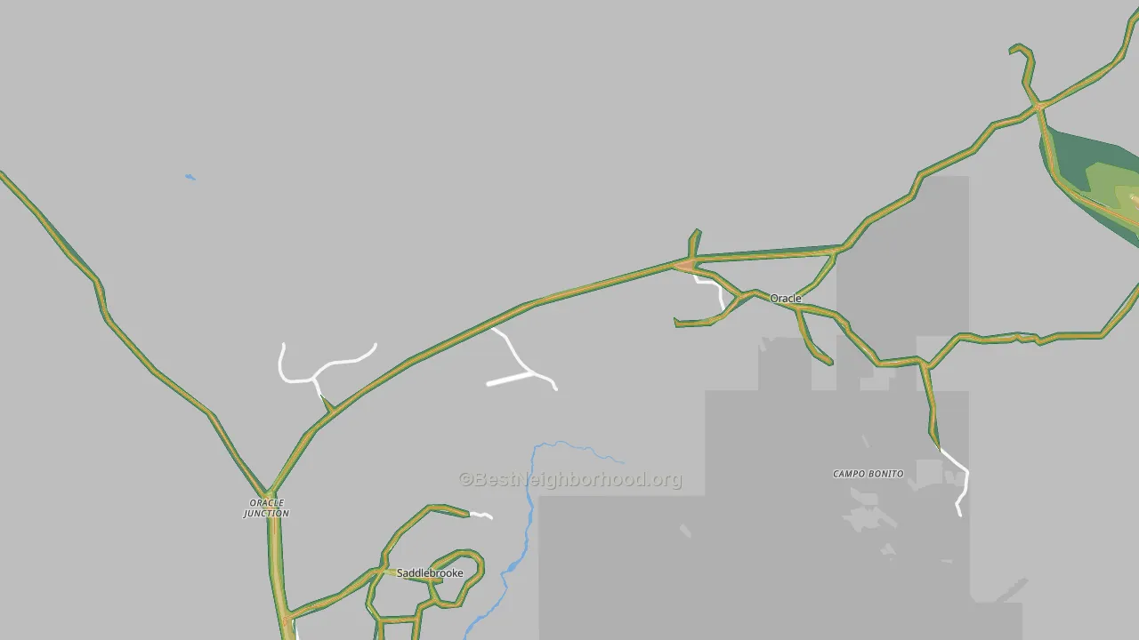 Oracle, AZ Map of Noise Levels in Oracle