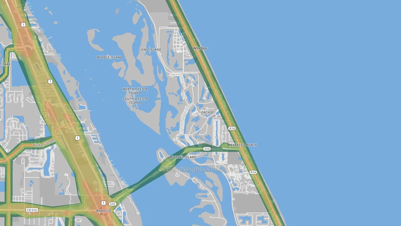Orchid, FL Map of Noise Levels in Orchid
