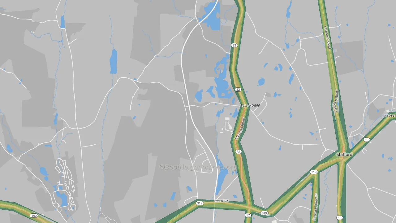 Orcutts, CT Map of Noise Levels in Orcutts