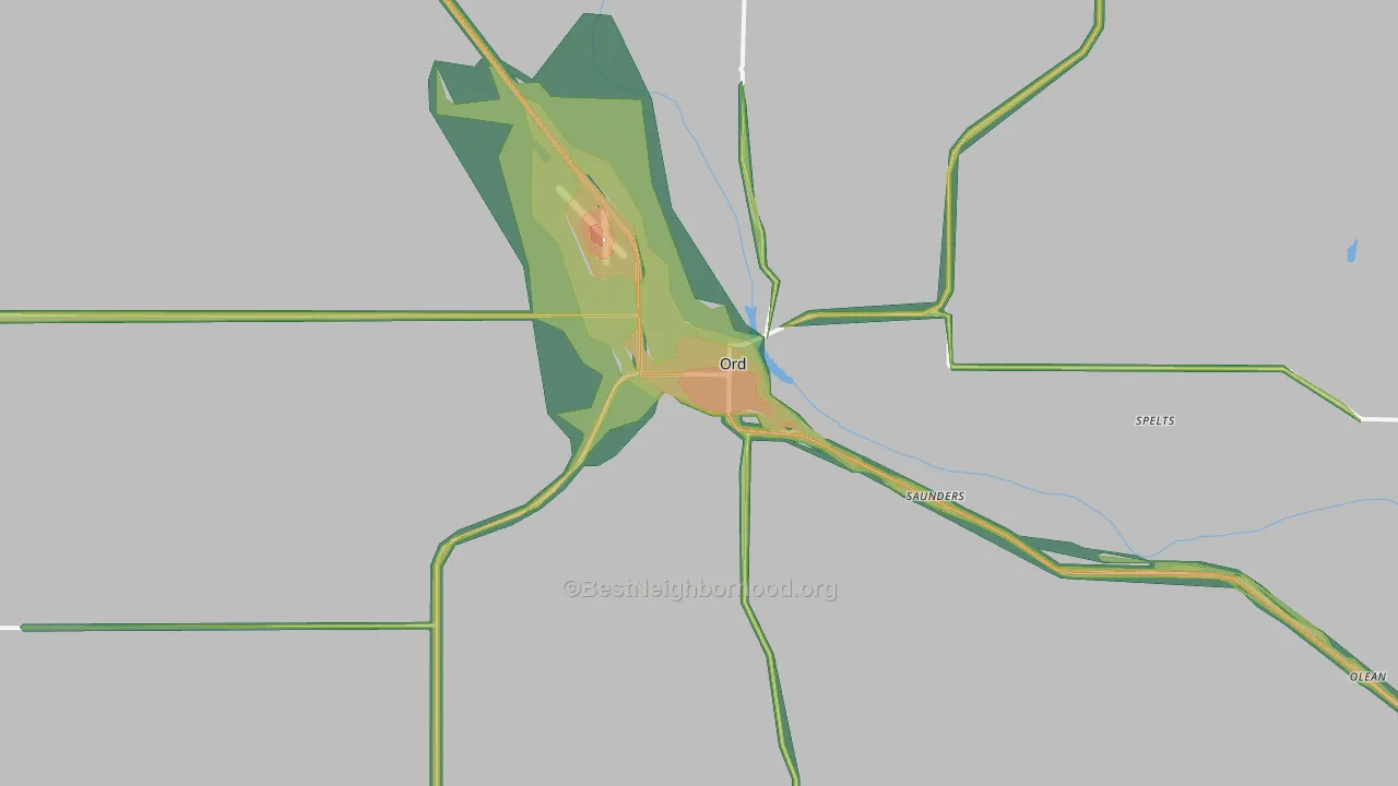 Ord, NE Map of Noise Levels in Ord