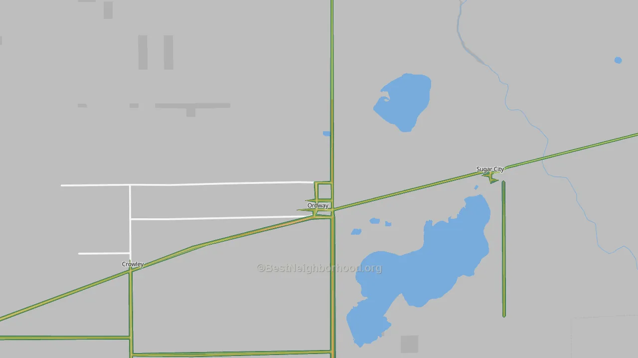 Ordway, CO Map of Noise Levels in Ordway