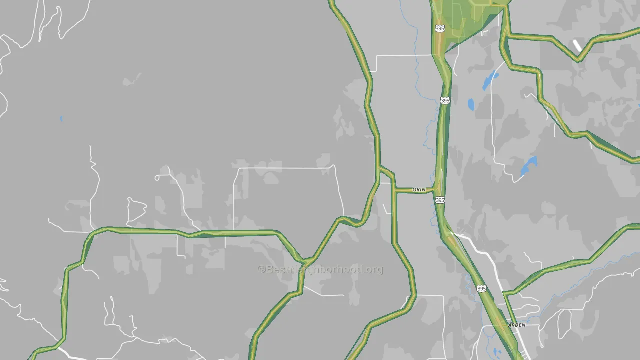 Orin, WA Map of Noise Levels in Orin