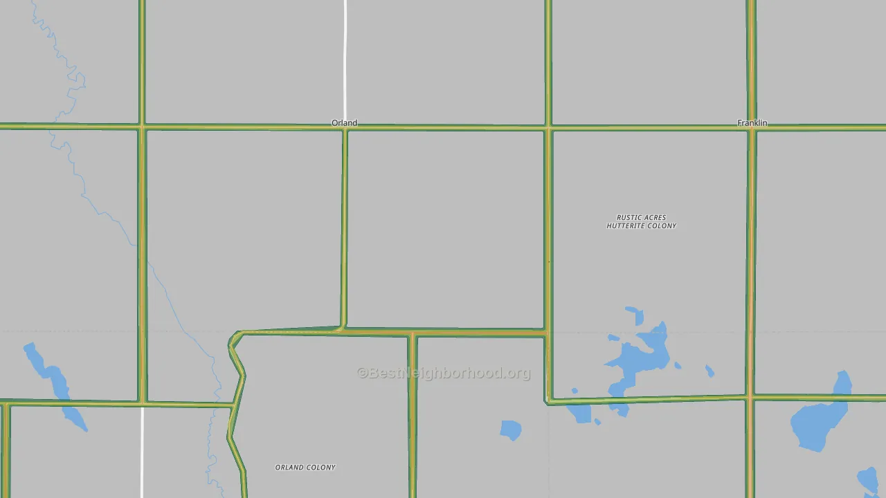 Orland, SD Map of Noise Levels in Orland