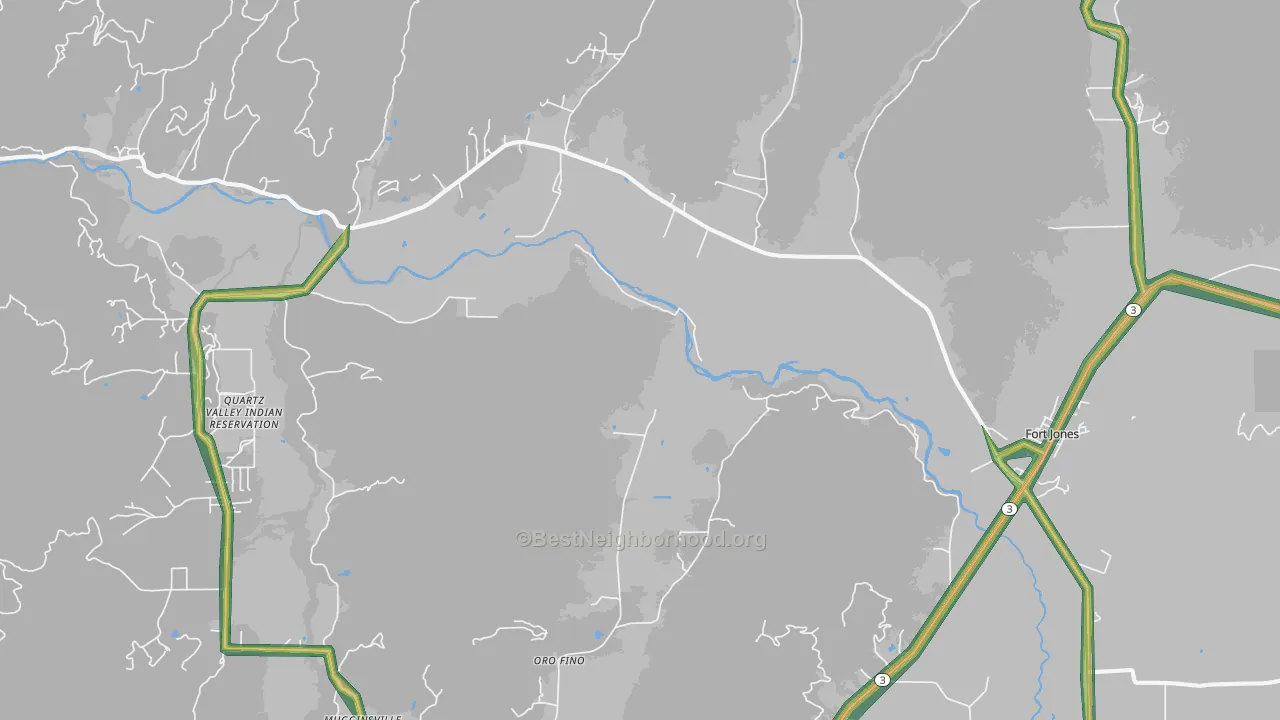 Oro Fino, CA Map of Noise Levels in Oro Fino