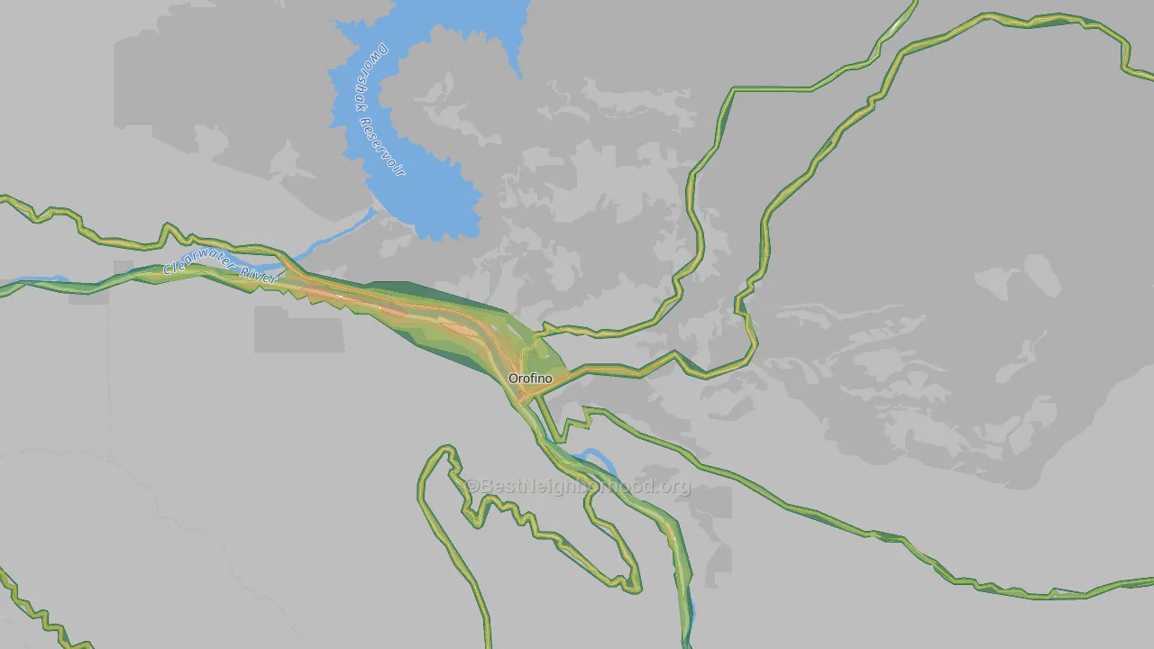Orofino, ID Map of Noise Levels in Orofino