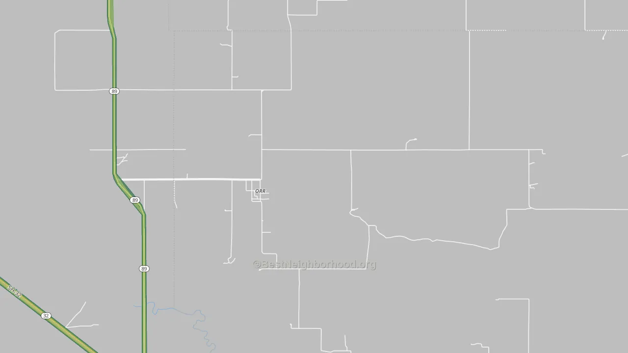 Orr, OK Map of Noise Levels in Orr