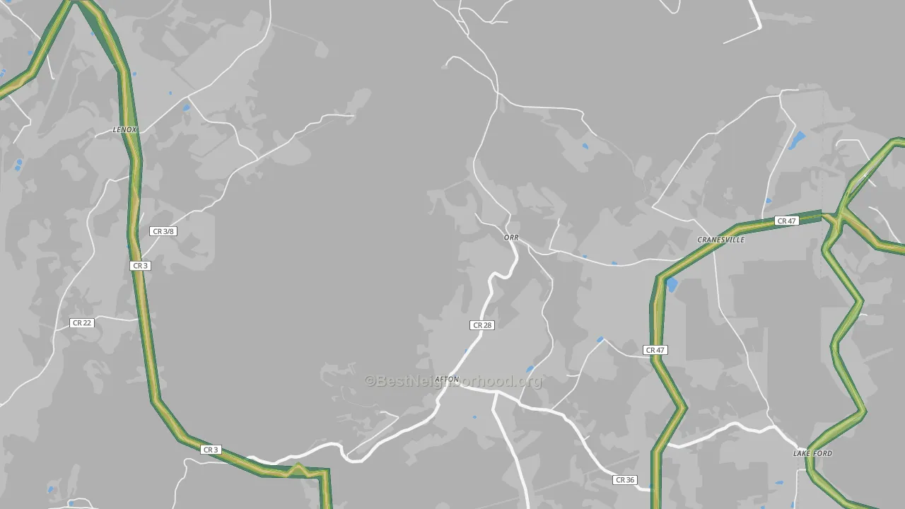 Orr, WV Map of Noise Levels in Orr