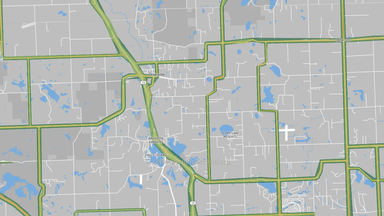 Ortonville, MI Map of Noise Levels in Ortonville