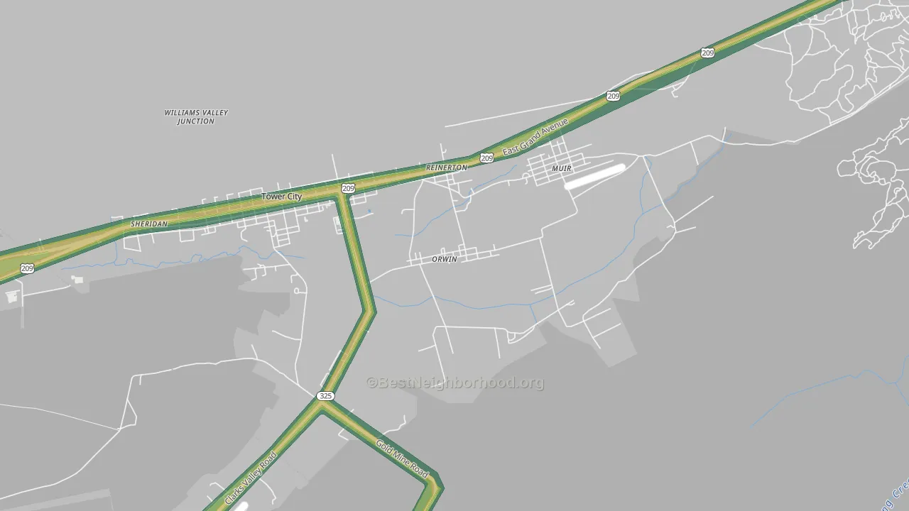 Orwin, PA Map of Noise Levels in Orwin