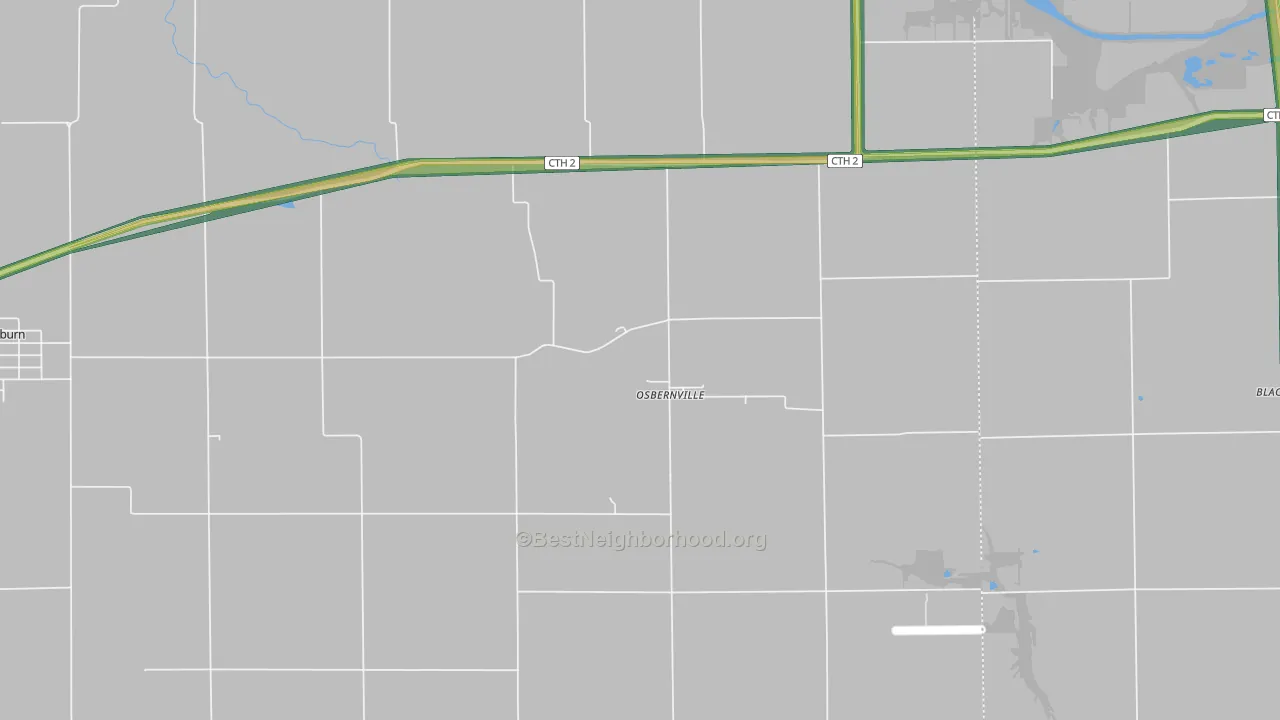Osbernville, IL Map of Noise Levels in Osbernville