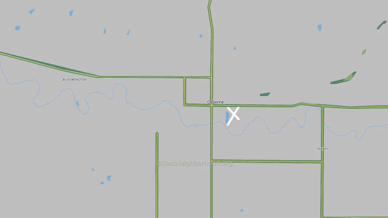 Osborne, KS Map of Noise Levels in Osborne