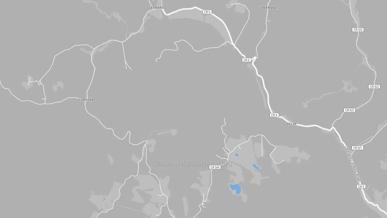 Oscar, WV Map of Noise Levels in Oscar