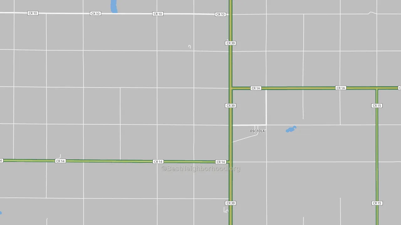 Osceola, SD Map of Noise Levels in Osceola