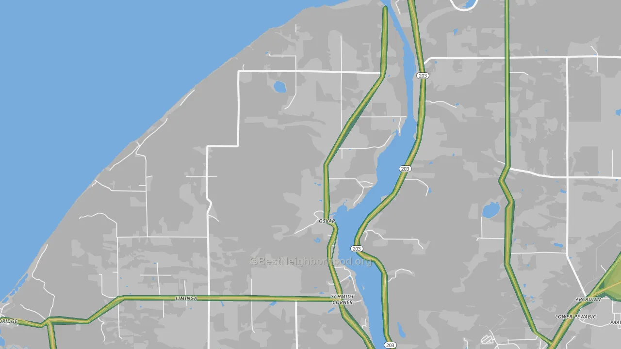 Oskar, MI Map of Noise Levels in Oskar
