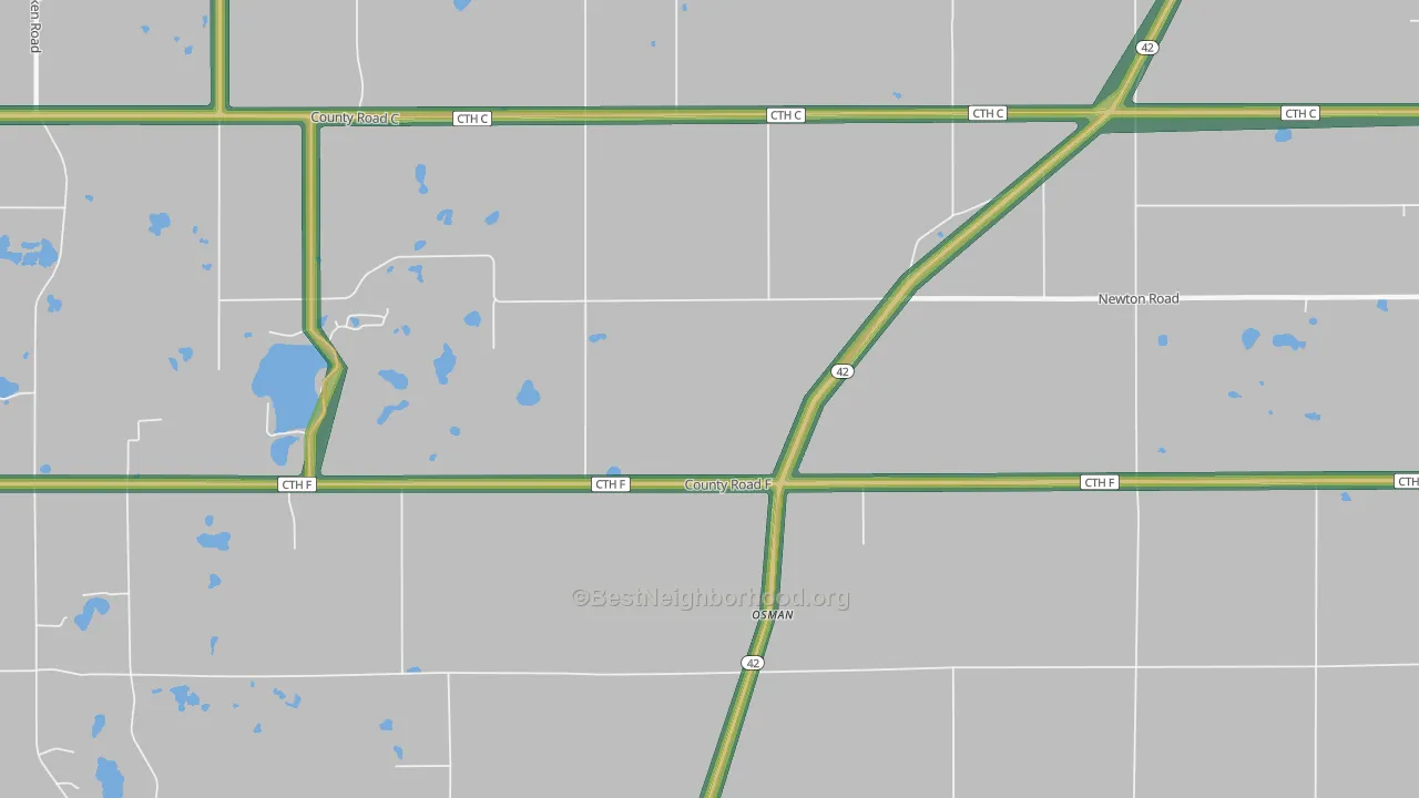 Osman, WI Map of Noise Levels in Osman
