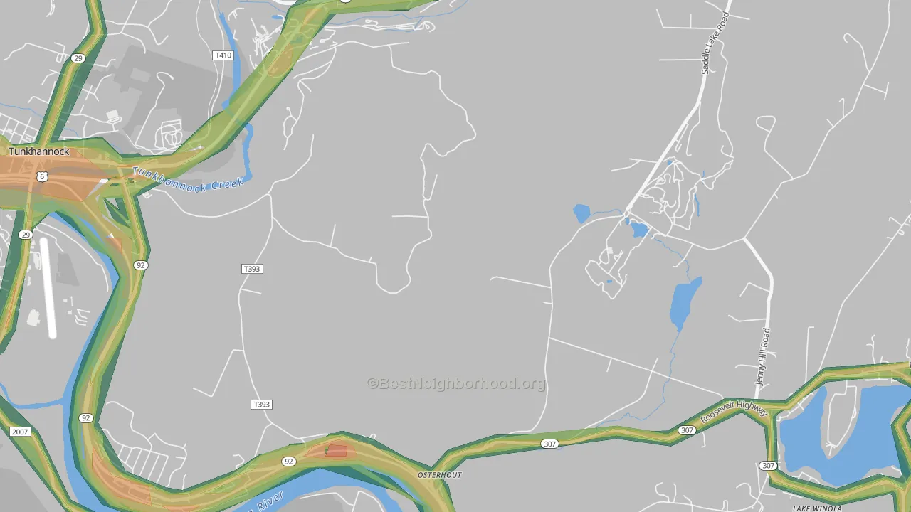 Osterhout, PA Map of Noise Levels in Osterhout