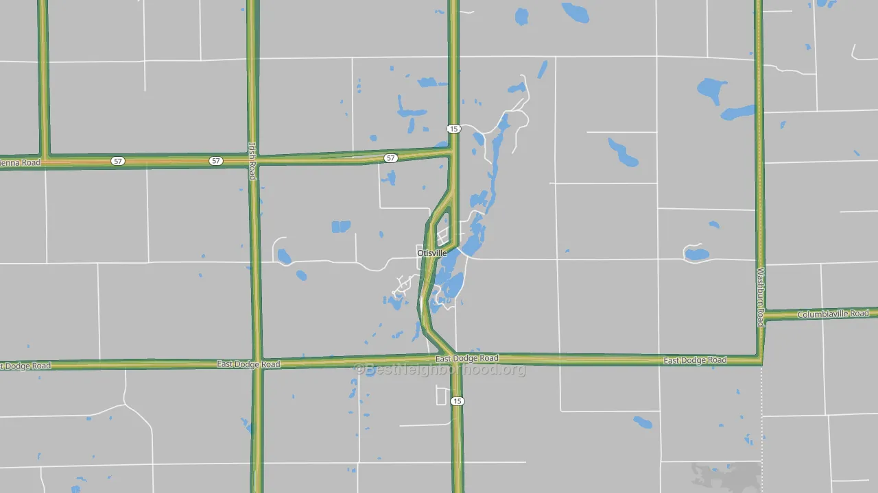 Otisville, MI Map of Noise Levels in Otisville