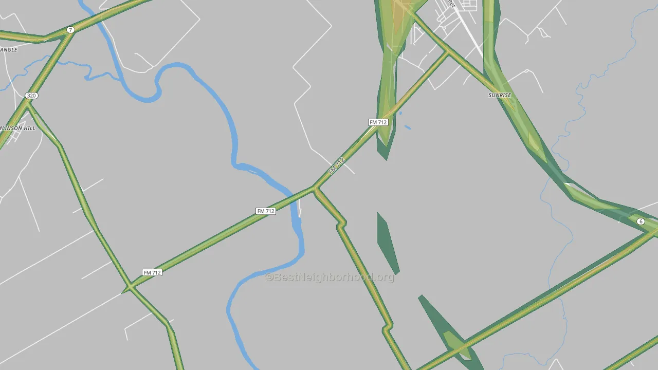 Otto, TX Map of Noise Levels in Otto