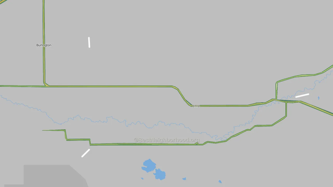Otto, WY Map of Noise Levels in Otto
