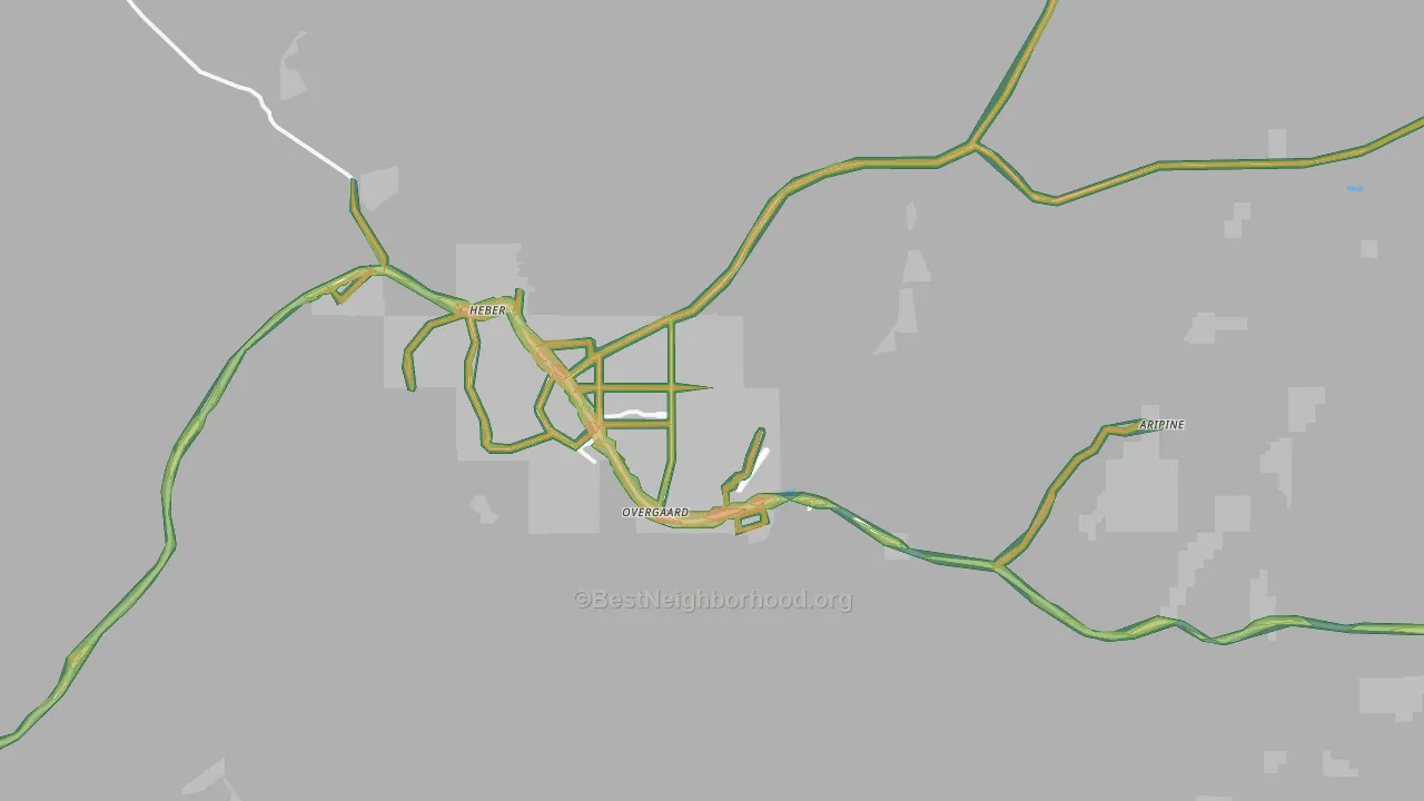 Overgaard, AZ Map of Noise Levels in Overgaard