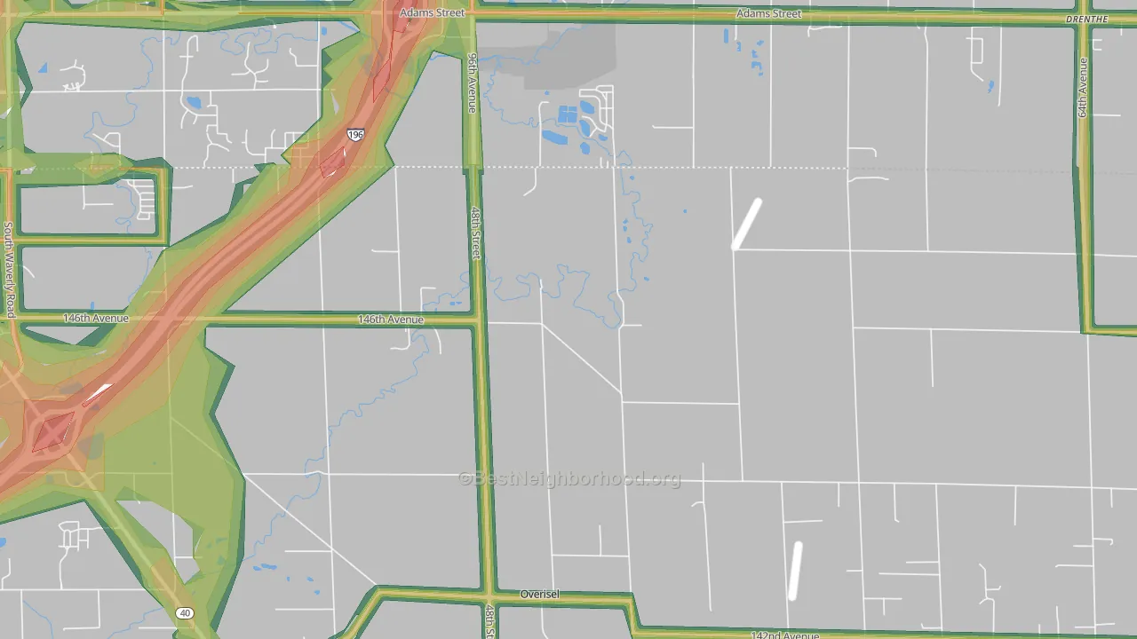 Overisel, MI Map of Noise Levels in Overisel