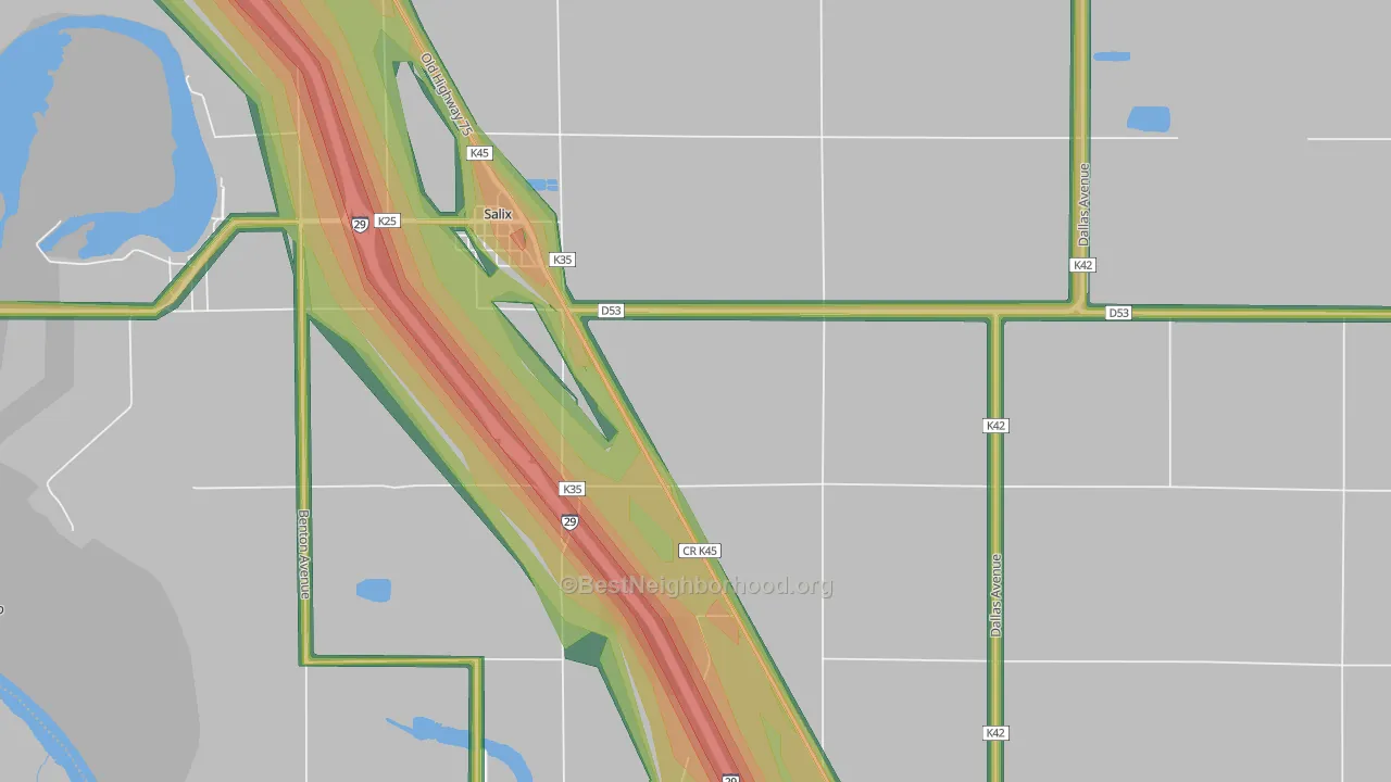 Owego, IA Map of Noise Levels in Owego