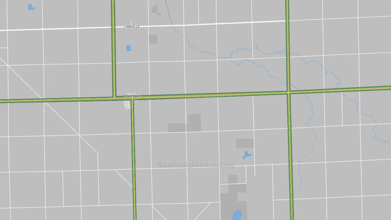 Owendale, MI Map of Noise Levels in Owendale