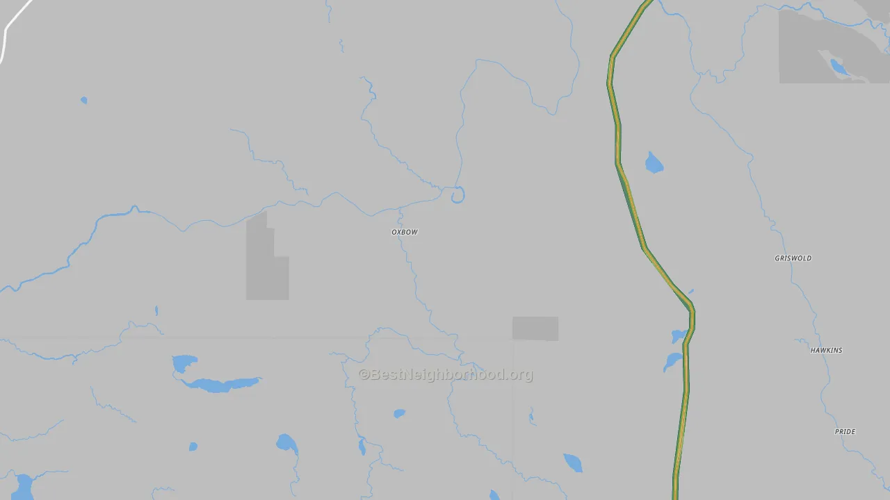 Oxbow, ME Map of Noise Levels in Oxbow