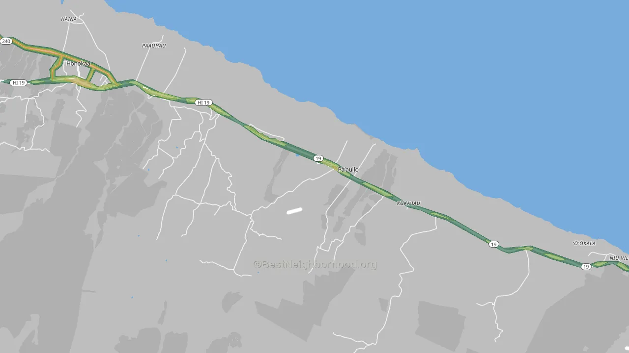 Paauilo, HI Map of Noise Levels in Paauilo