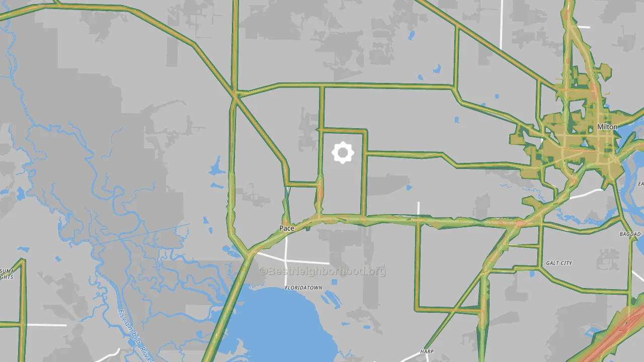 Pace, FL Map of Noise Levels in Pace