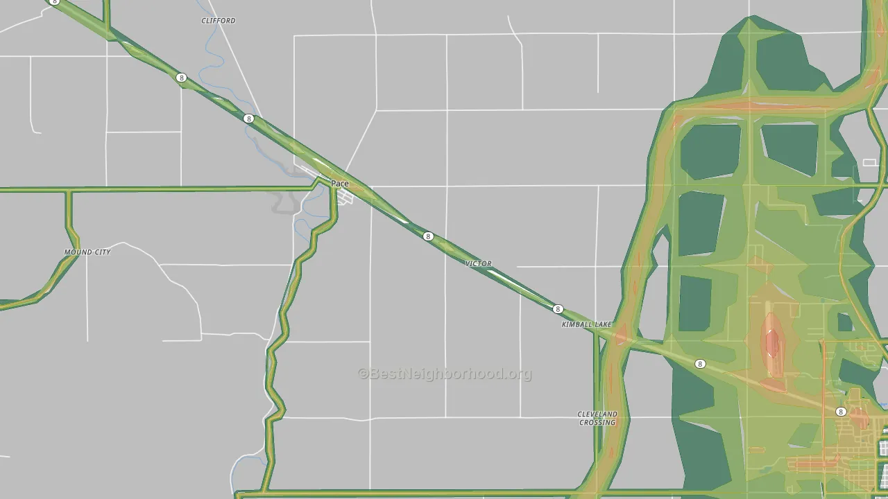 Pace, MS Map of Noise Levels in Pace