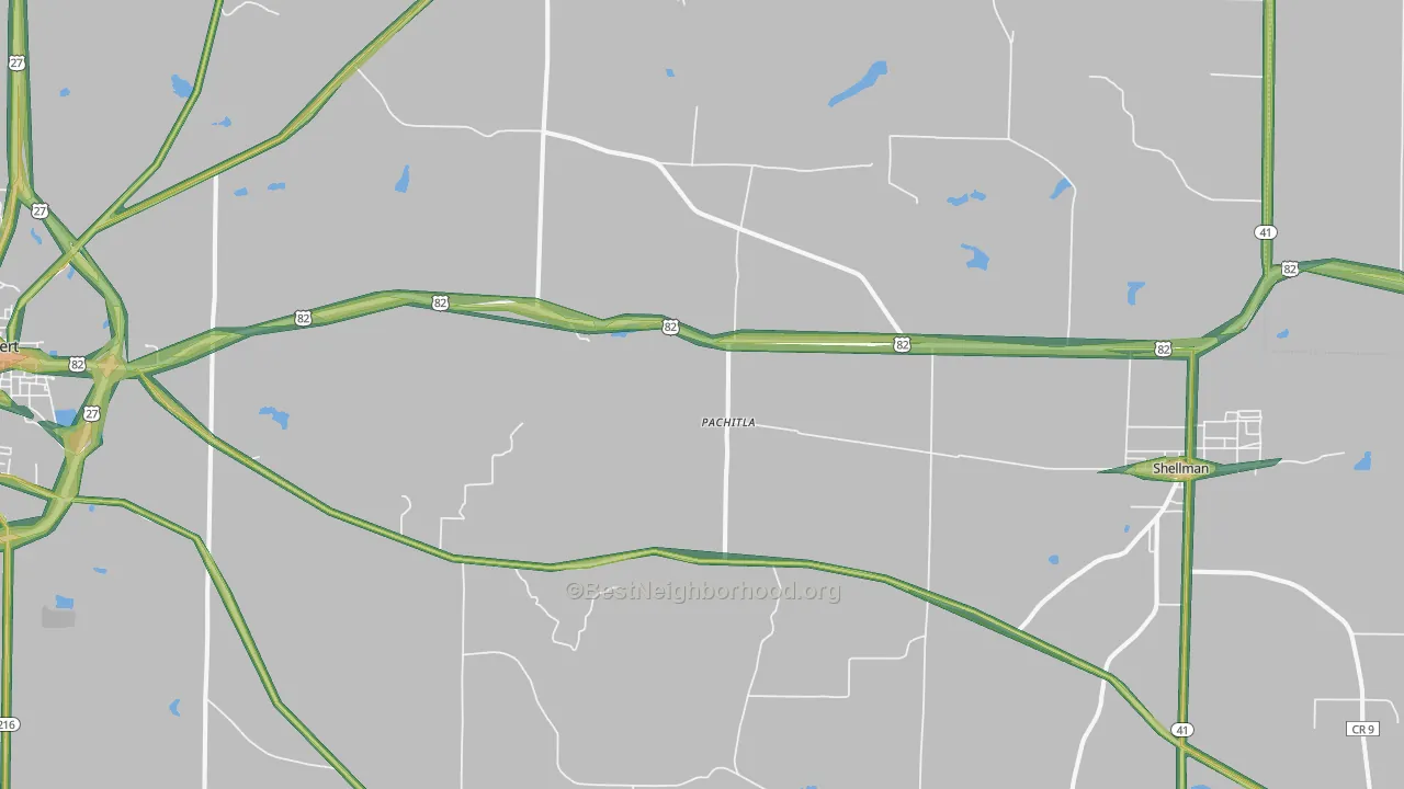 Pachitla, GA Map of Noise Levels in Pachitla