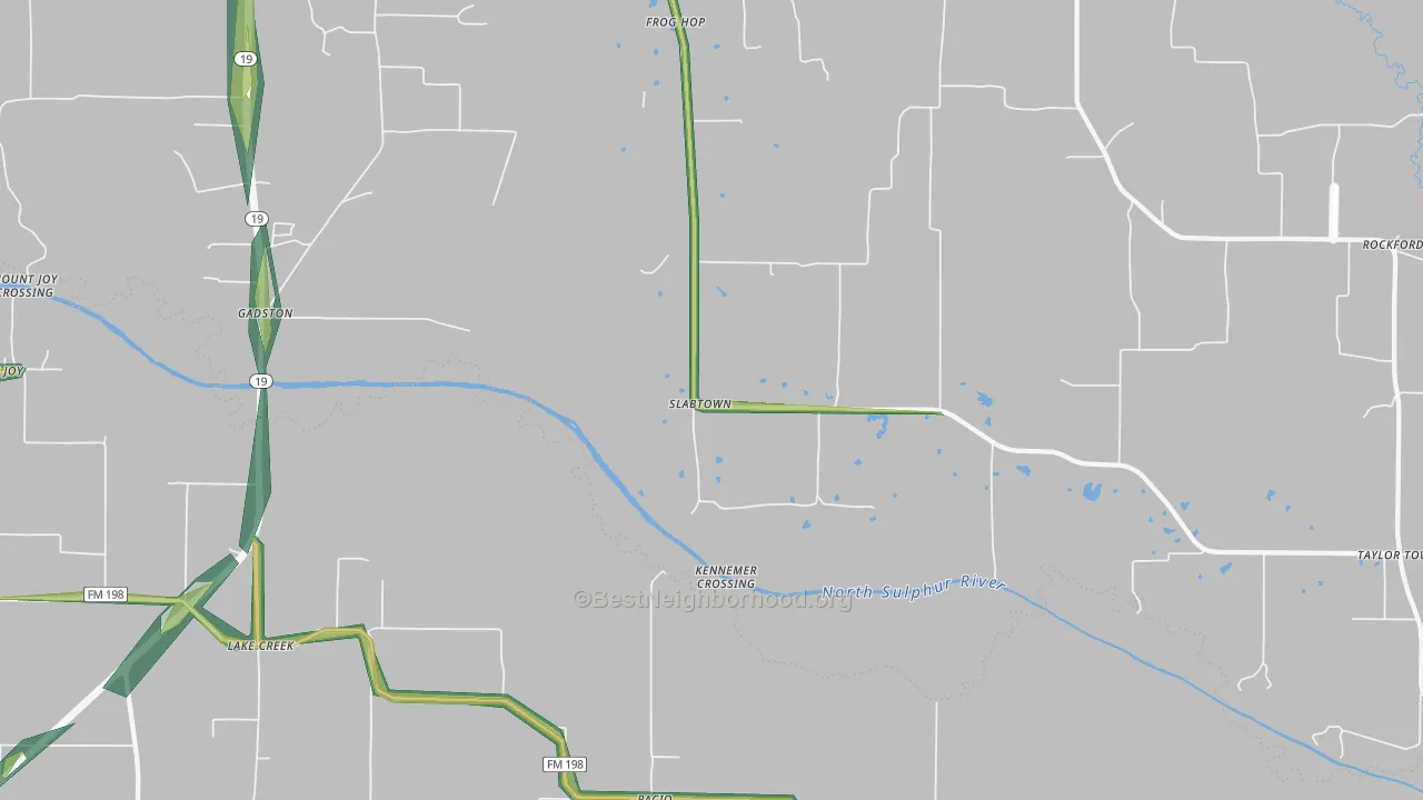 Pacio, TX Map of Noise Levels in Pacio