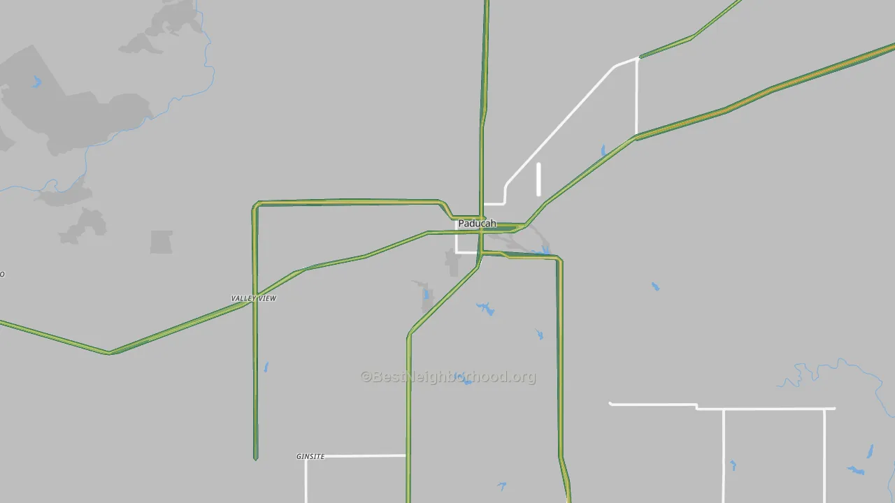 Paducah, TX Map of Noise Levels in Paducah