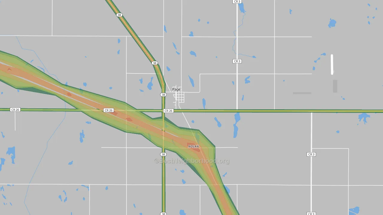 Page, ND Map of Noise Levels in Page