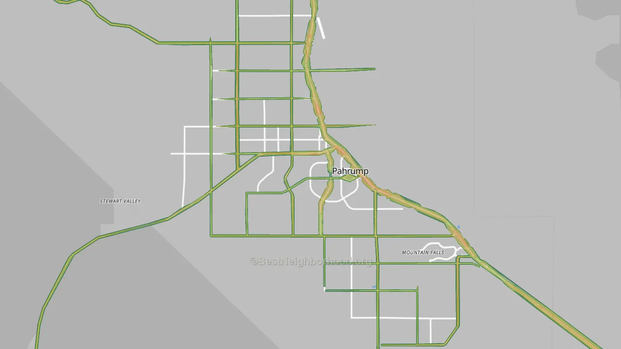 Pahrump, NV Map of Noise Levels in Pahrump