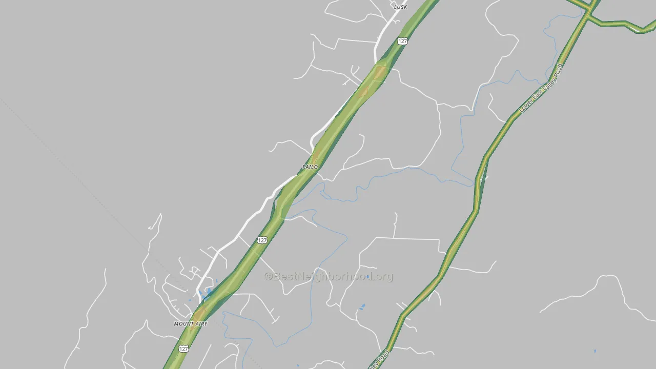 Pailo, TN Map of Noise Levels in Pailo