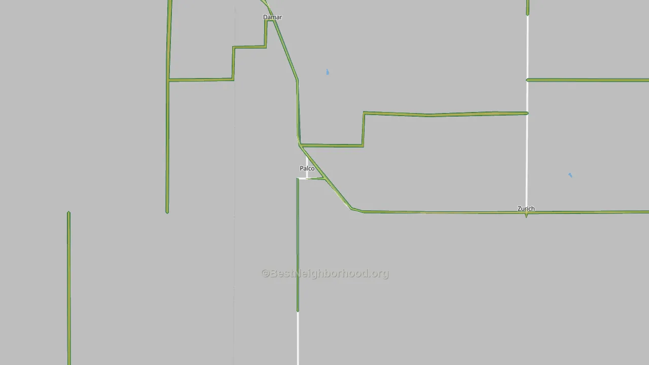 Palco, KS Map of Noise Levels in Palco