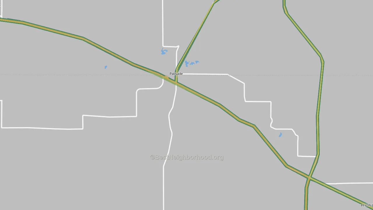 Palisade, NE Map of Noise Levels in Palisade