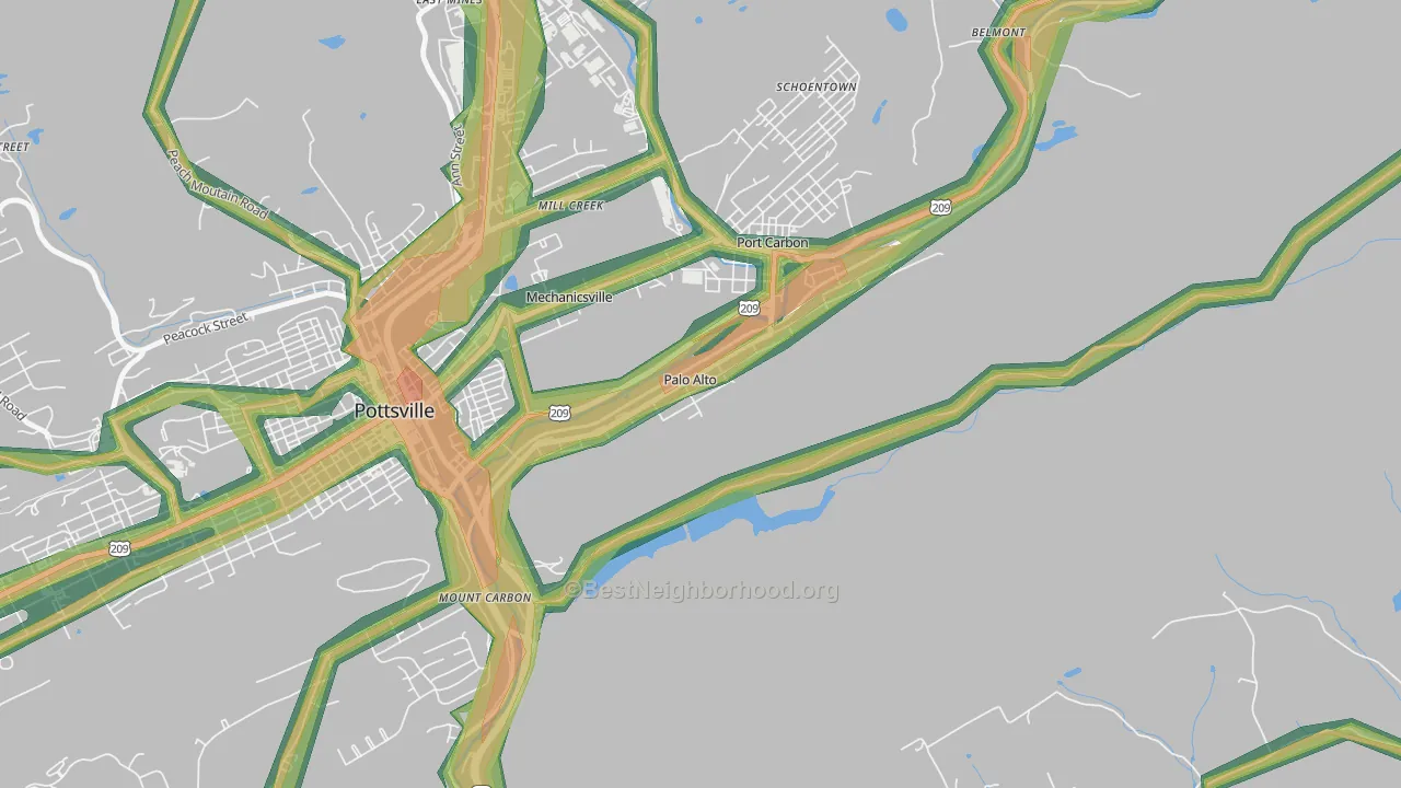 Palo Alto, PA Map of Noise Levels in Palo Alto