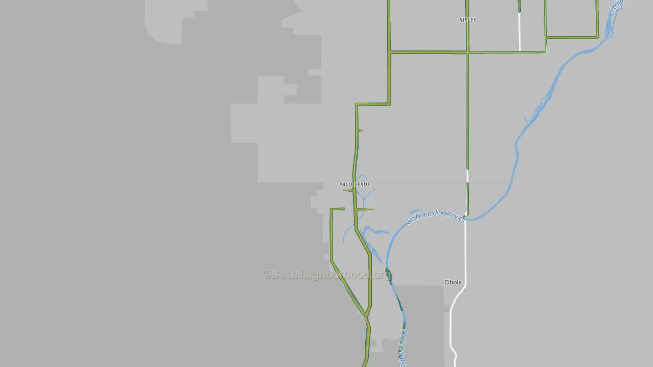 Palo Verde, CA Map of Noise Levels in Palo Verde