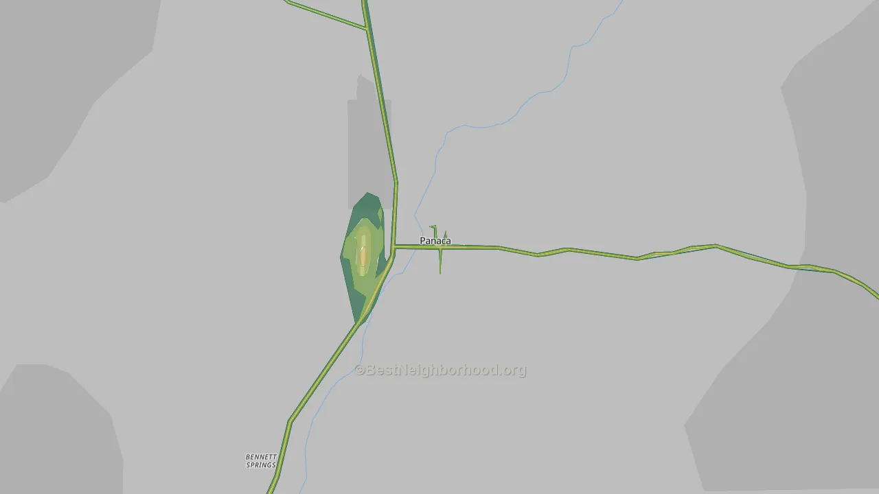 Panaca, NV Map of Noise Levels in Panaca