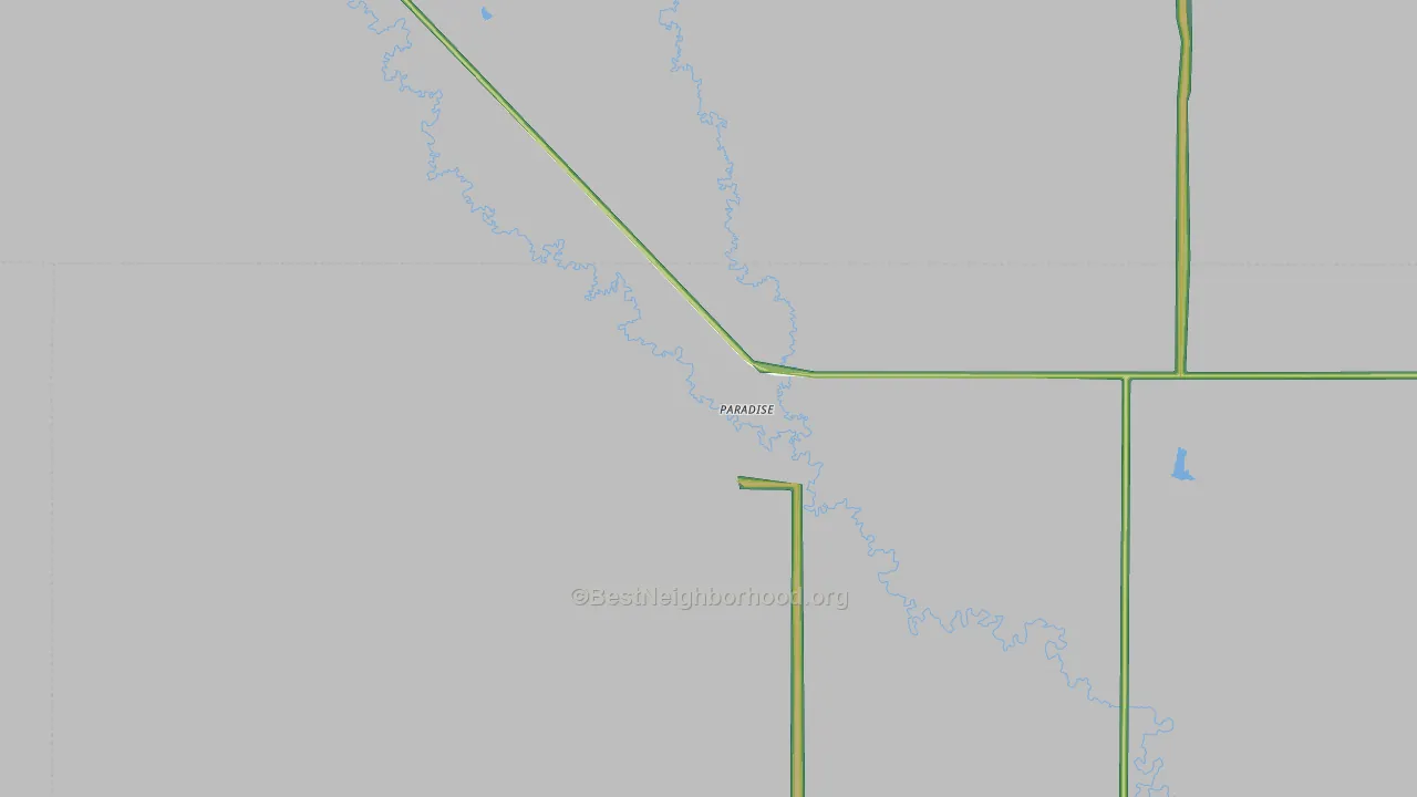 Paradise, KS Map of Noise Levels in Paradise
