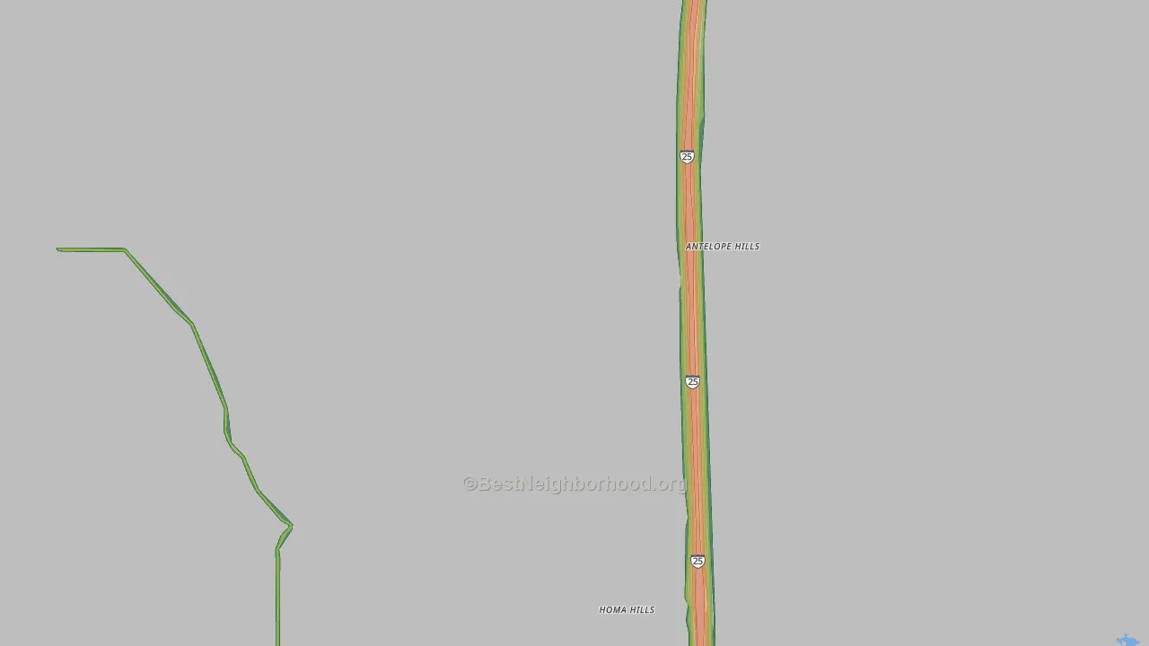 Paradise Valley, WY Map of Noise Levels in Paradise Valley
