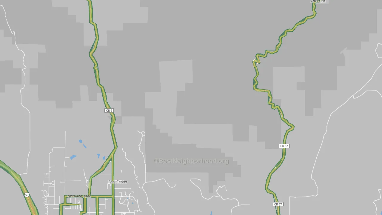 Park Center, CO Map of Noise Levels in Park Center