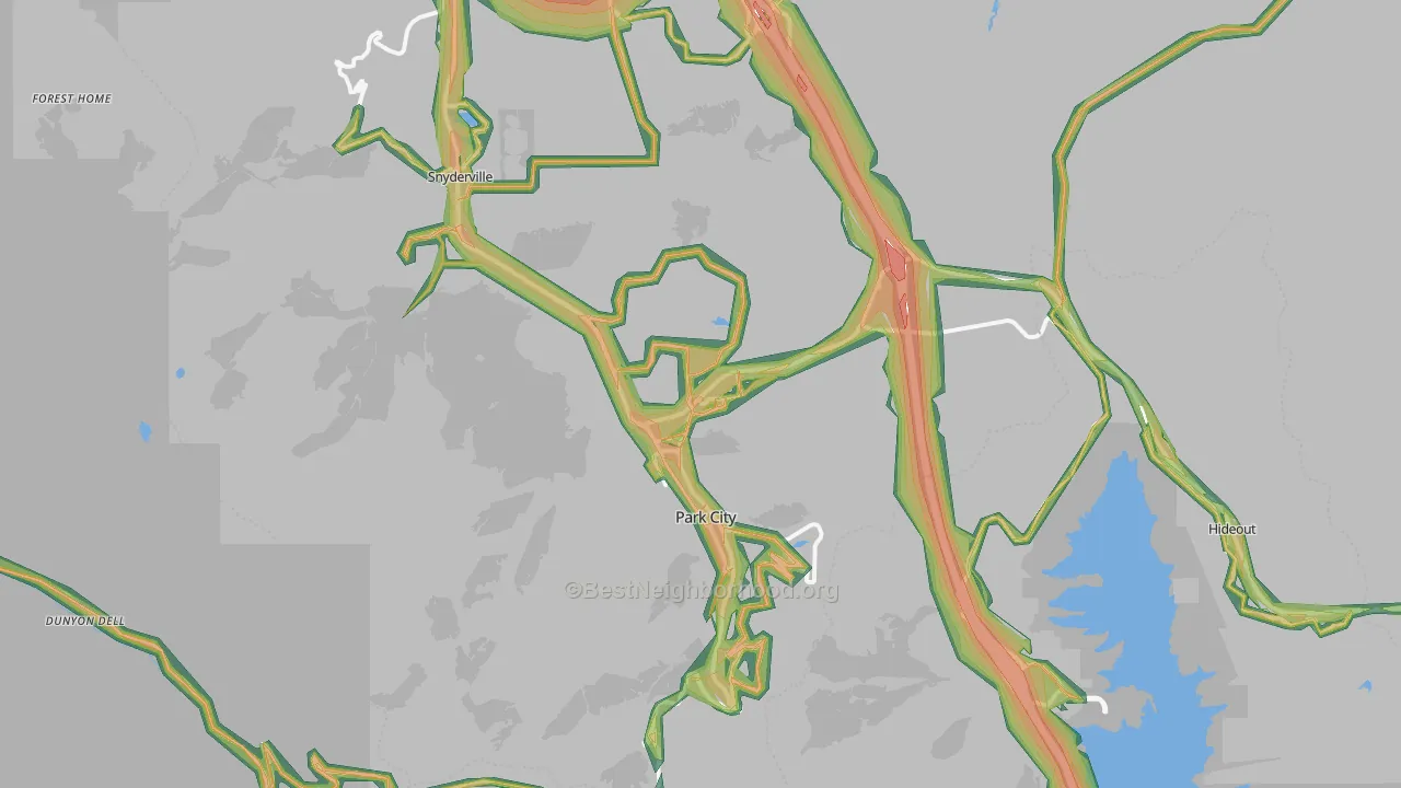 Park City, UT Map of Noise Levels in Park City